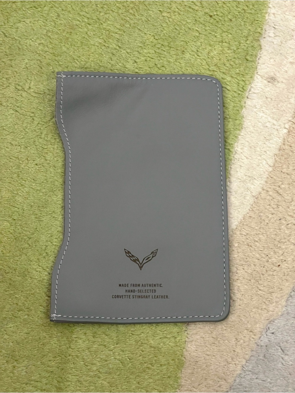 Corvette Sting Ray Gray Booklet Leather holder